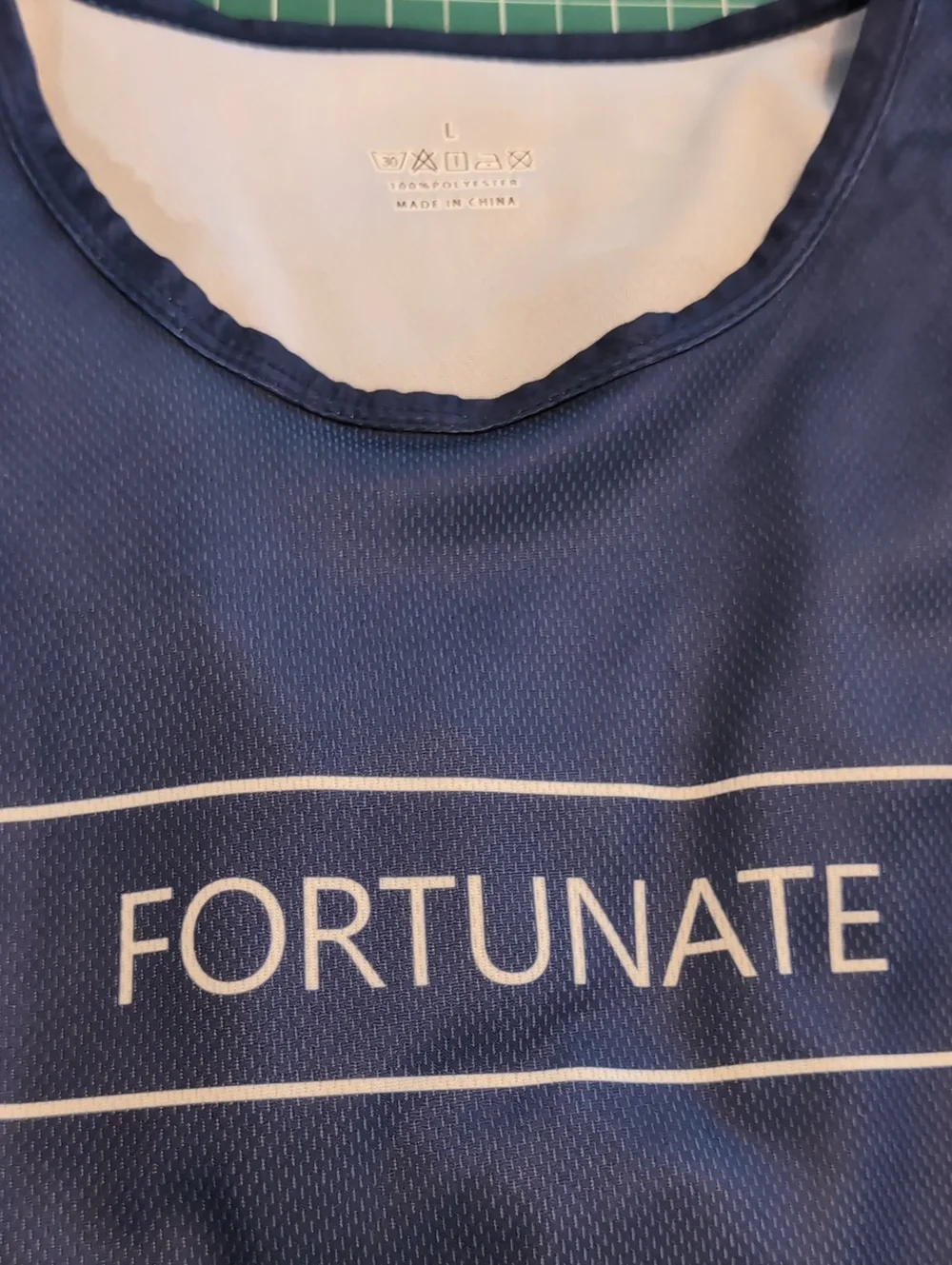 Fortunate Blue White Striped Athletic Set